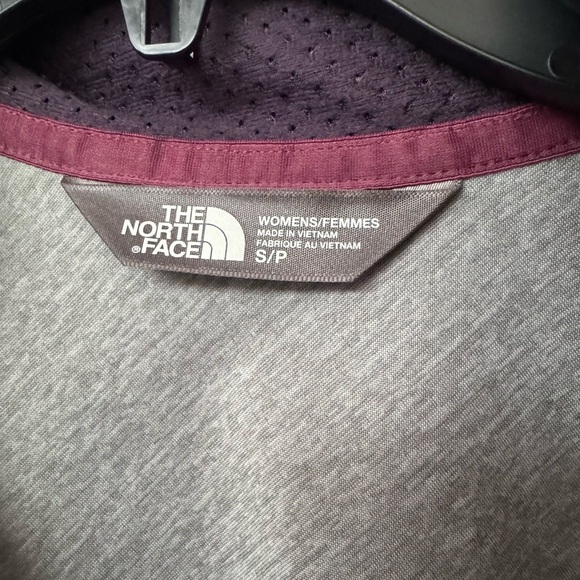 North Face S Purple grid plaid Jacket coat shell lightweight TNF - Picture 3 of 4